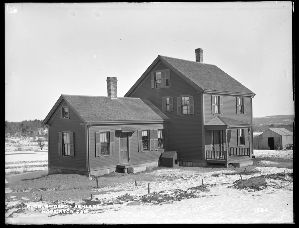 Sudbury Department, attendant's house, Hopkinton Dam, from south, Ashland, Mass., Feb. 17, 1898