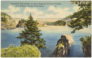 Deception Pass Bridge on State Highway between Fidalgo and Whidby Island, Washington