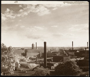 View of rooftops and smokestacks