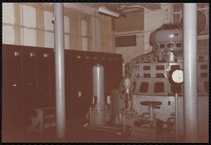 Lower Pacific Mills. Main power room. View of generator