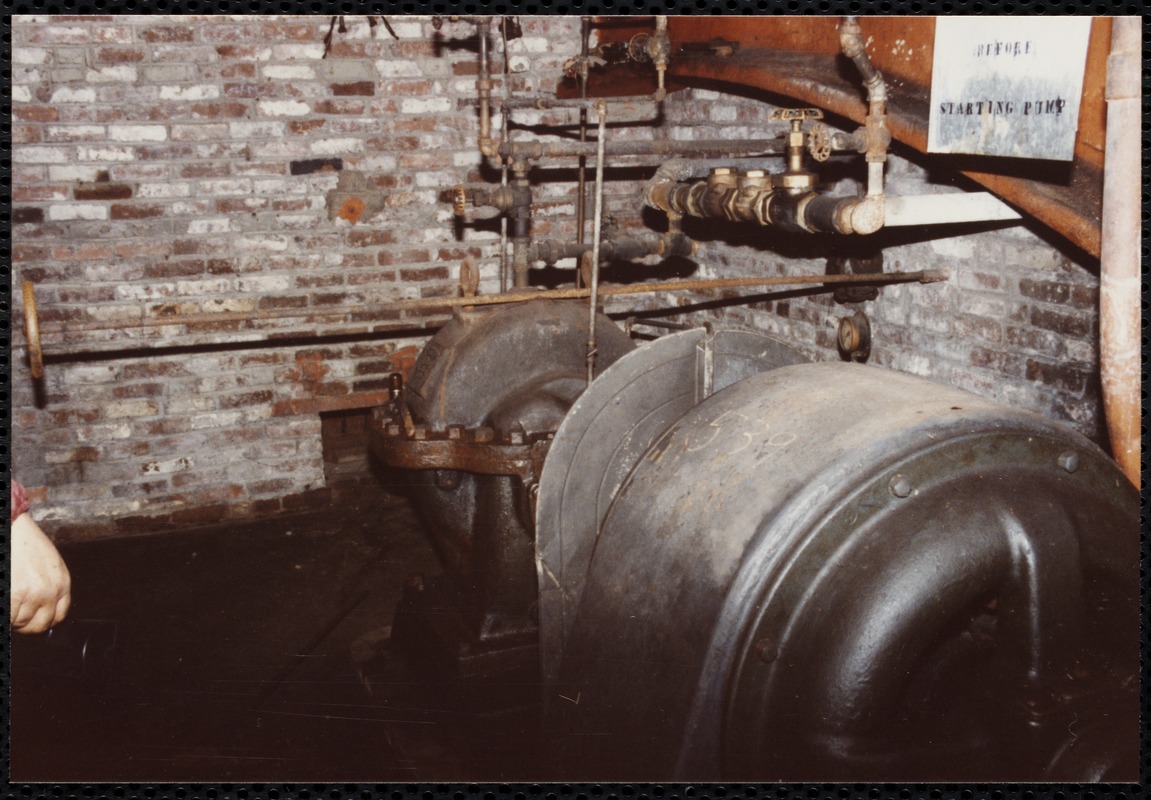 Lower Pacific Mills. Pump cellar