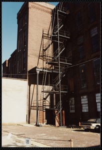 Lower Pacific Mills. Main building. View of cast iron fire escape