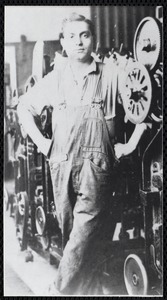 "Emil Incollingo -1891- Apr. 1964-- taken in spinning room of the Wood Mill--"