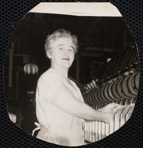 Mae Grant employee Ayer Mill spinning room