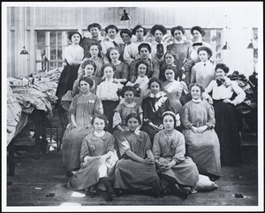 Female employees, Ayer Mill mending room, c. 1916
