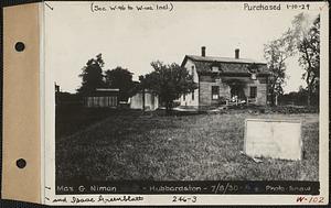 Max G. Niman and Isaac Greenblatt, mill ruins, house and garages, Hubbardston, Mass., Jul. 8, 1930