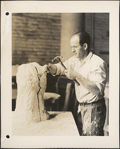 Robert Cecchini, steps in making of a plaster cast
