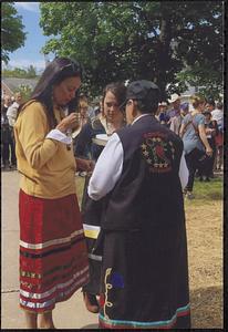 Mohican blessing by JoAnn Schedler, Bonney Hurtley, and Sioux Collum at the Re-Dedication of the Kilbon Memorial Fountain