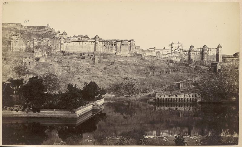 The palace [i.e. Amer Fort] from the lake