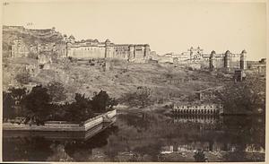 The palace [i.e. Amer Fort] from the lake