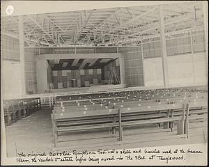 The original Berkshire Symphonic Festival's shell and benches used at the Hauna Farm, the Vanderbilt estate before being moved to the Shed at Tanglewood