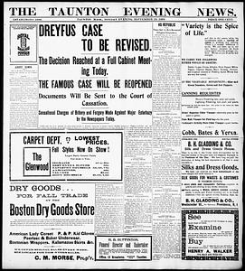 The Taunton Evening News. September 26, 1898 - Digital Commonwealth
