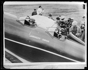 Charles Lindbergh and his wife Anne on board a Lockheed Sirius around 1929-1935