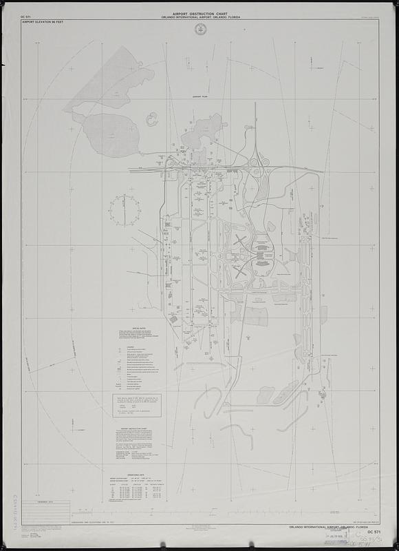 Airport obstruction chart, OC 571, Orlando International Airport, Orlando, Florida
