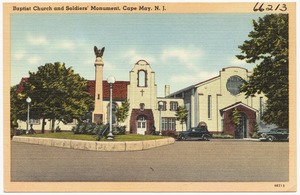 Baptist church and soldier's monument, Cape May, N. J.