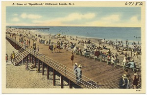 At ease at "Sportland," Cliffwood Beach, N.J.