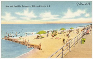 Safe and healthful bathing, at Cliffwood Beach, N.J.