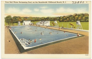Pure salt water swimming pool, on the boardwalk, Cliffwood Beach, N.J.
