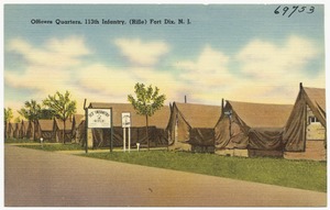 Officer's Quarters, 113th infantry, (rifle) Fort Dix, N.J.
