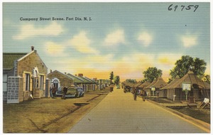 Company Street scene, Fort Dix, N.J.