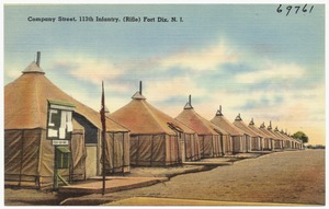 Company Street, 113th infantry, (rifle) Fort Dix, N.J.