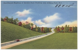 Southbound roadway of Garden State Parkway near Asbury Park, N.J.