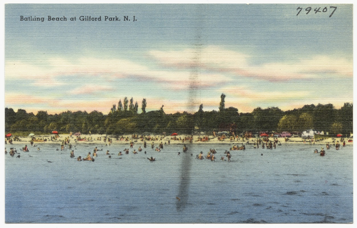 Bathing beach at Gilford Park, N.J. - Digital Commonwealth