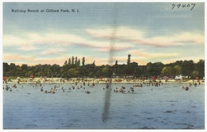 Bathing  beach at Gilford Park, N.J.