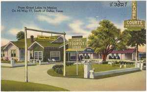 Laurel Tourist Lodge, from Great Lakes to Mexico, on Hi-Way 77, south of Dallas, Texas
