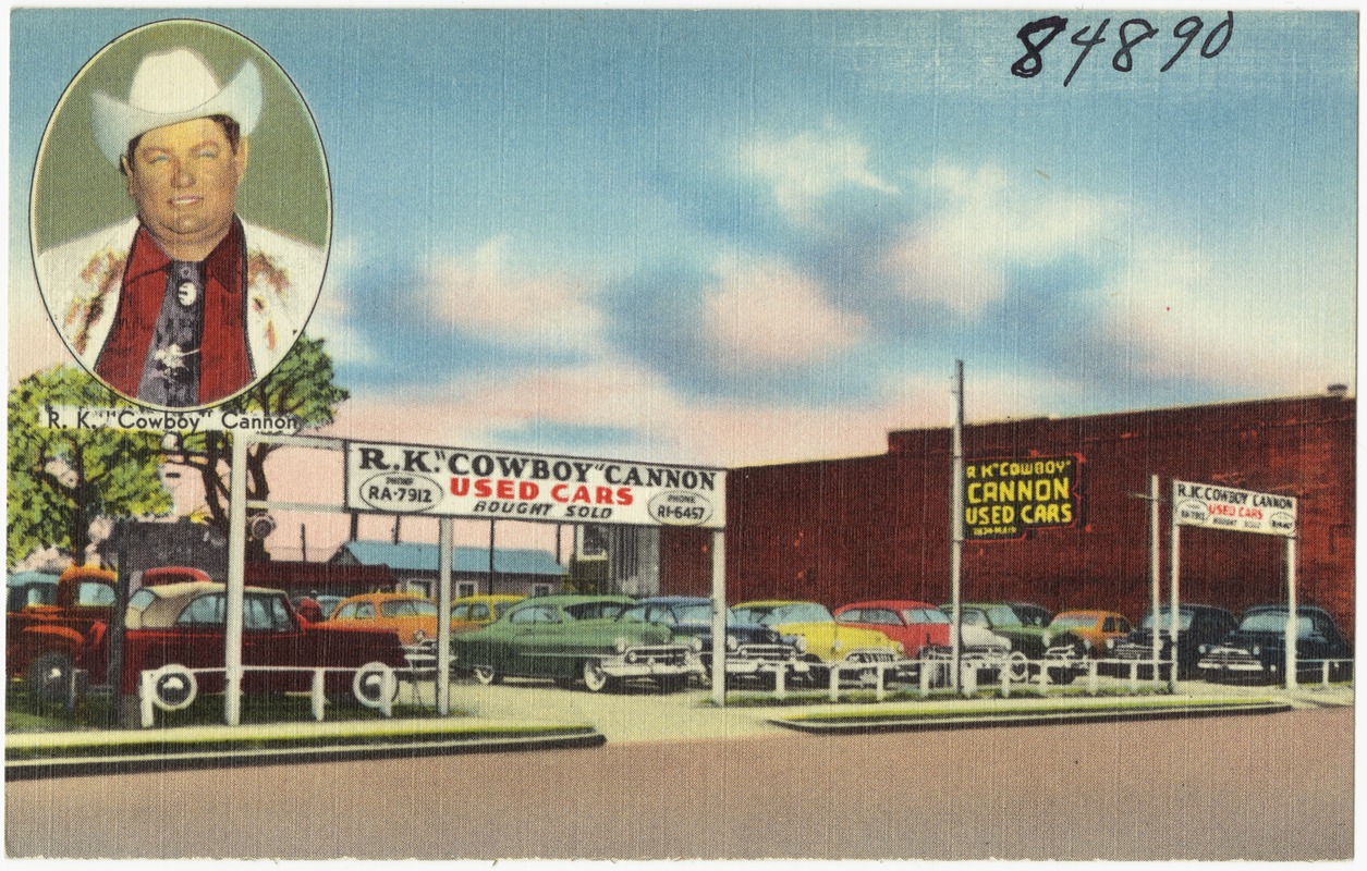 R. K. "Cowboy" Cannon Used Cars Digital Commonwealth