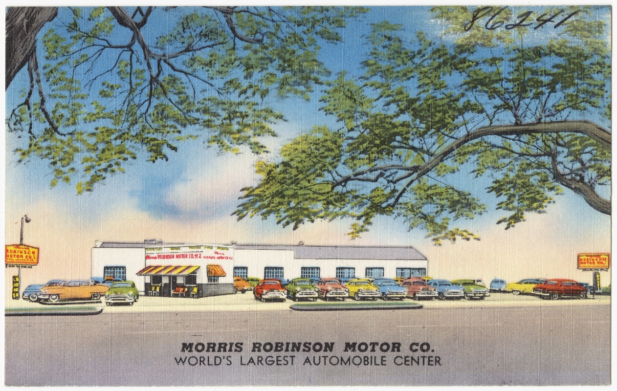 Morris Robinson Motor Co., world's largest automobile center