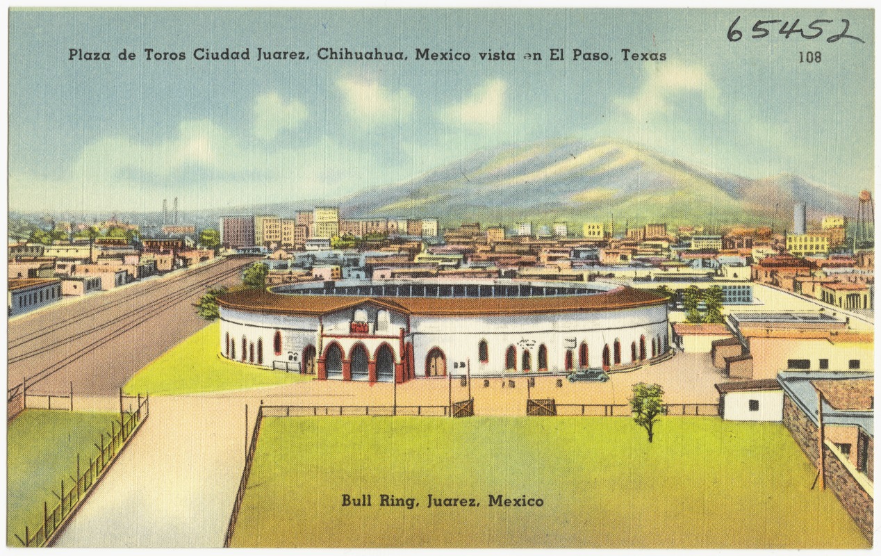 Plaza de Toros Ciudad Juarez, Chihuahua, Mexico, vista en El Paso, Texas, Bull Ring, Juarez, Mexico