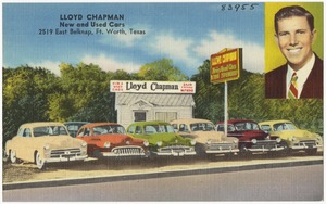 Lloyd Chapman, new and used cars, 2519 East Belknap, Ft. Worth, Texas