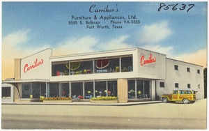 Carriher's Furniture & Appliances, Ltd., 5555 E. Belknap - Phone VA-5555, Forth Worth, Texas