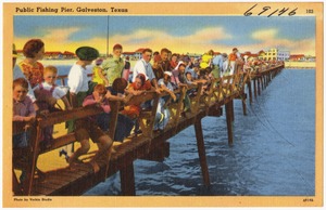 Public fishing pier, Galveston, Texas