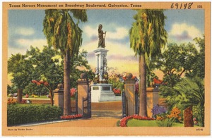 Texas Heroes Monument on Broadway Boulevard, Galveston, Texas