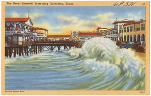 The Great Seawall, protecting Galveston, Texas