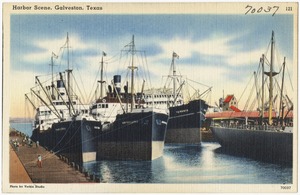 Harbor scene, Galveston, Texas