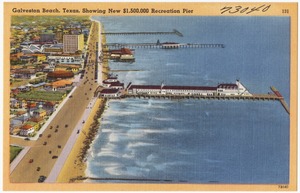 Galveston Beach, Texas, showing new $1,500,000 recreation pier