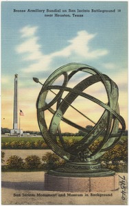 Bronze Armillary Sundial on San Jacinto Battleground, near Houston, Texas