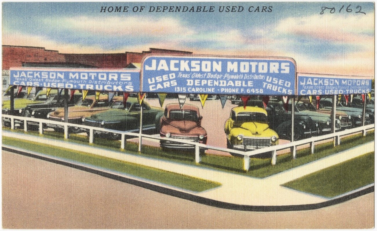 Jackson Motors, home of dependable used cars Digital Commonwealth