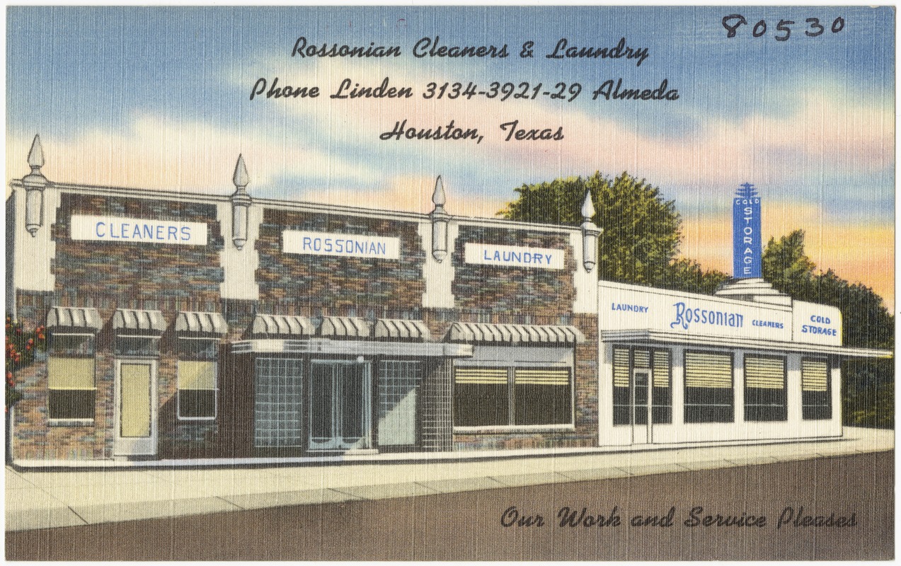 Rossonian Cleaners & Laundry, phone Linden 3134 - 3921 - 29 Almeda ...