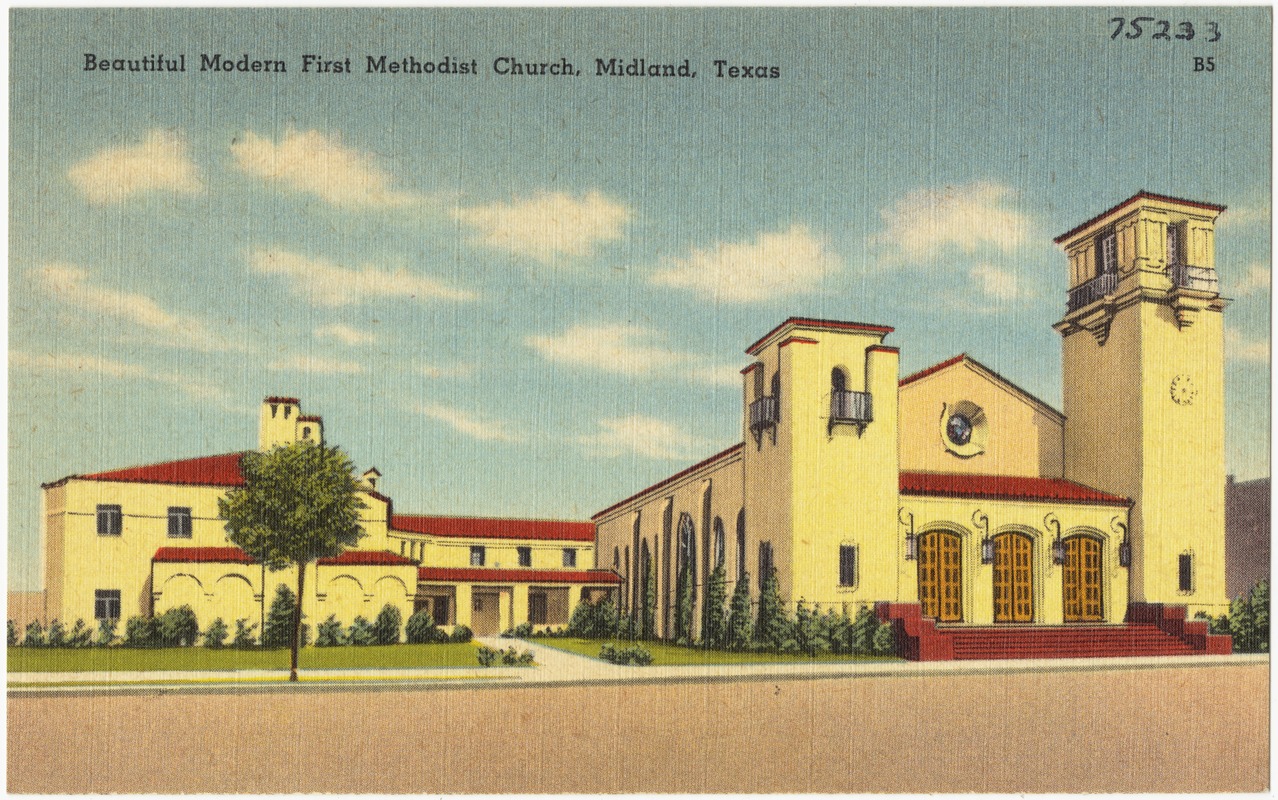 Beautiful modern First Methodist Church, Midland, Texas