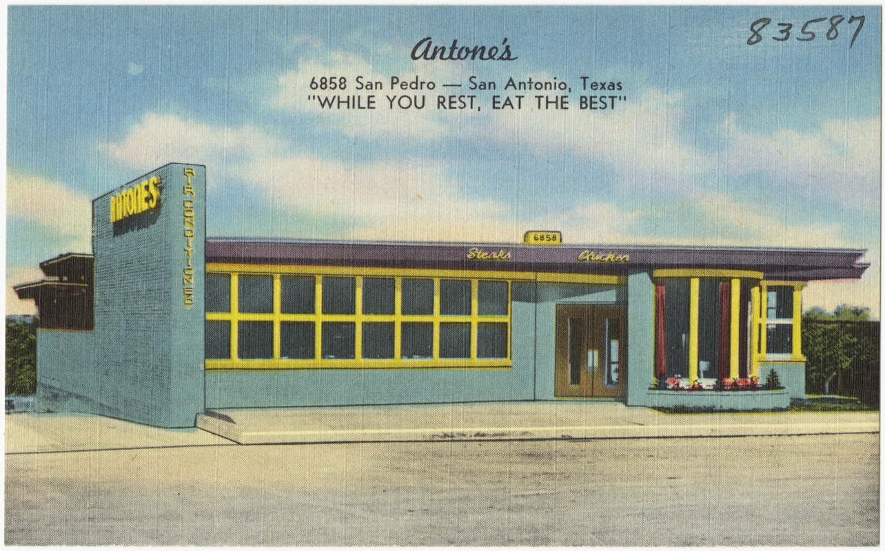 Antone's, 6858 San Pedro -- San Antonio, Texas, "While you rest, eat the best"