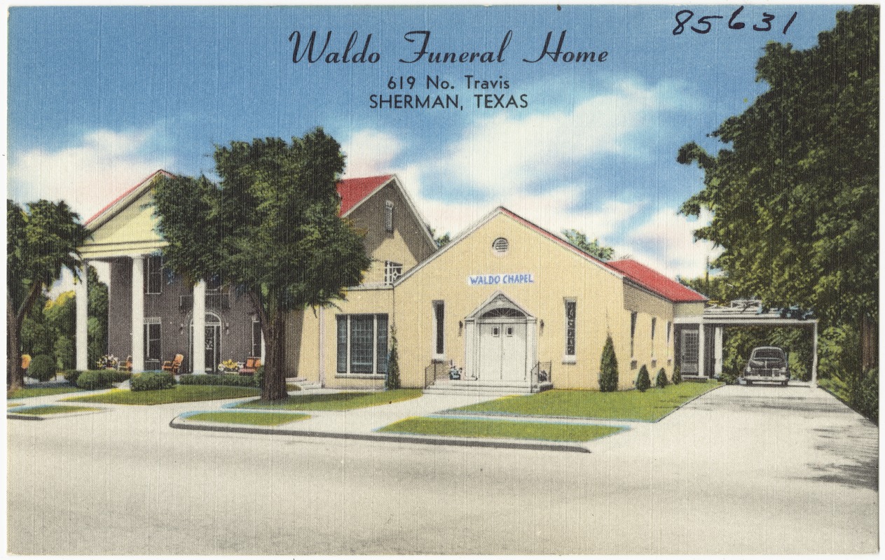 Waldo Funeral Home, 619 No. Travis, Sherman, Texas Digital Commonwealth