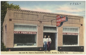 City Painting Co., Jim and Al, Tyler's Dependable Printers, ready to serve you