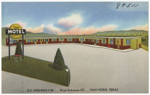 Sun Valley Motel, U.S. Highway 80... West entrance... Van Horn, Texas