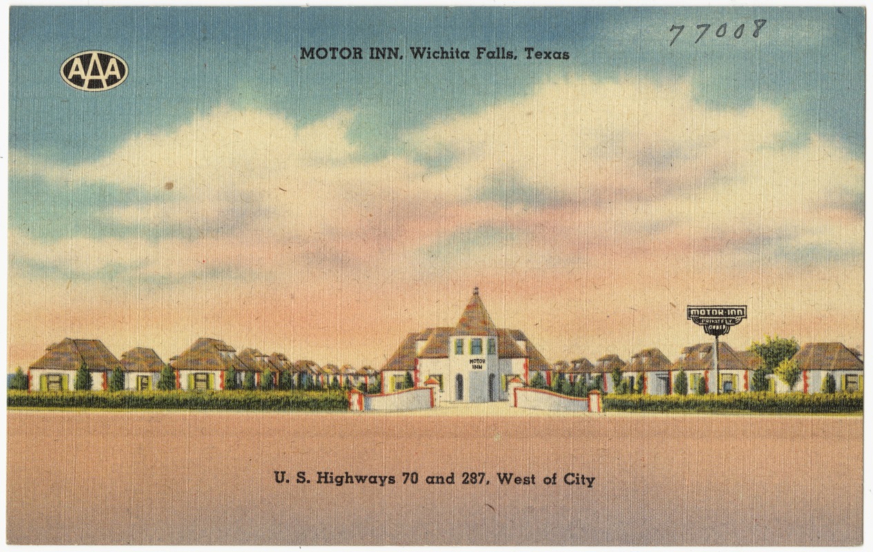 Motor Inn, Wichita Falls, Texas, U.S. highways 70 and 287, West of city