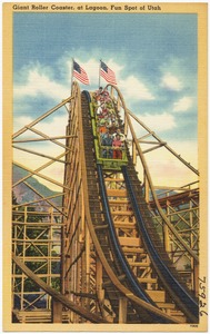 Giant roller coaster, at Lagoon, fun spot of Utah