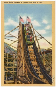 Giant roller coaster, at Lagoon, fun spot of Utah